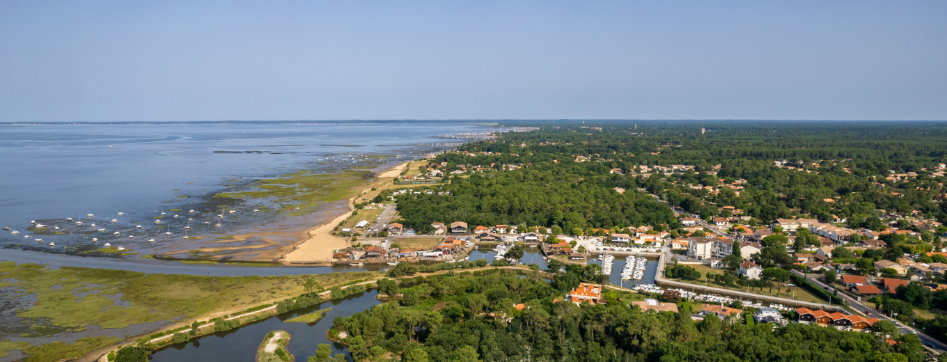 Vue sur le territoire du Bassin d'Arcachon-Val de l'Eyre (BARVAL). Description et présentation de la stratégie pour les fonds européens territoriaux.